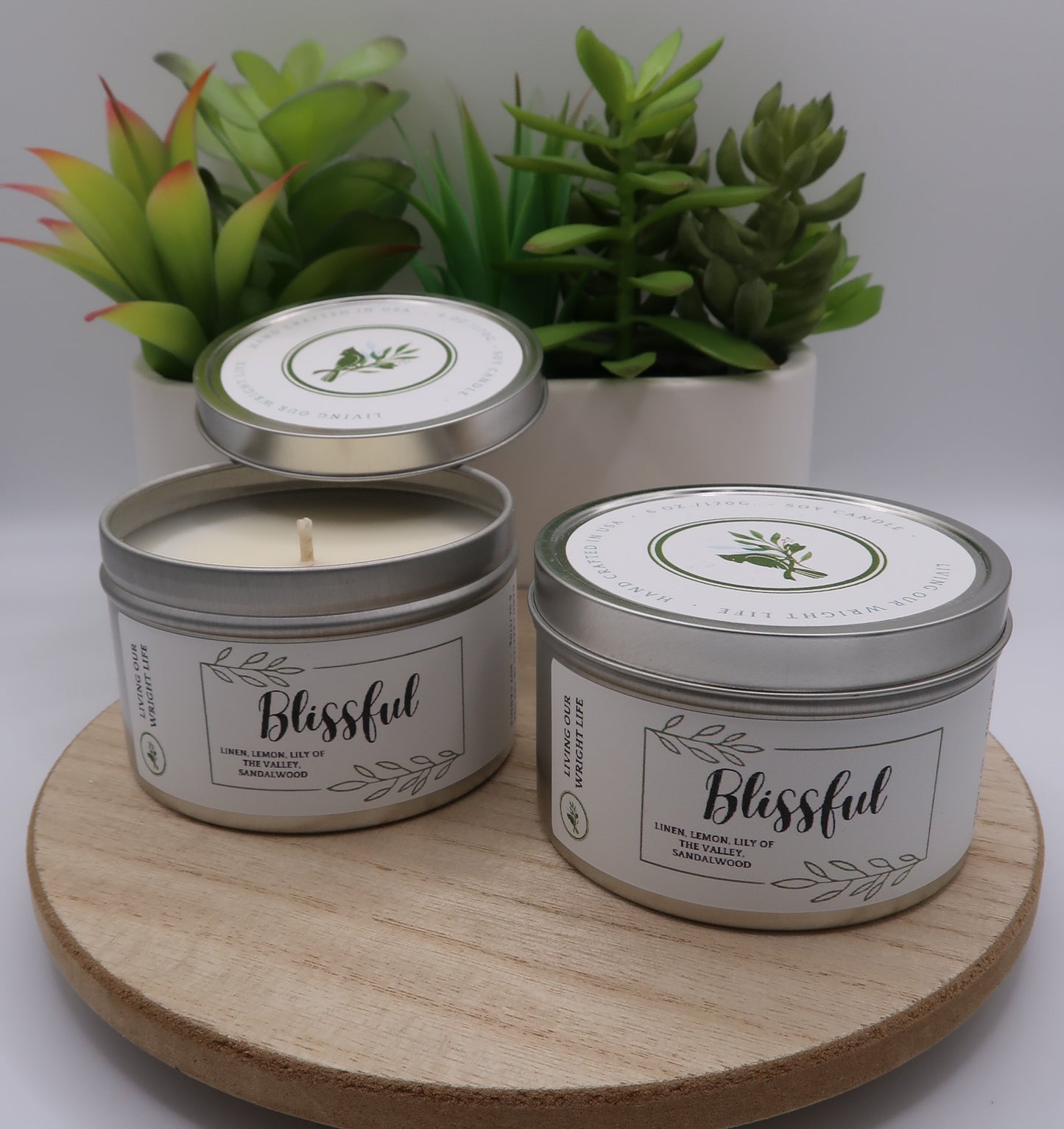 Blissful Tin Candle