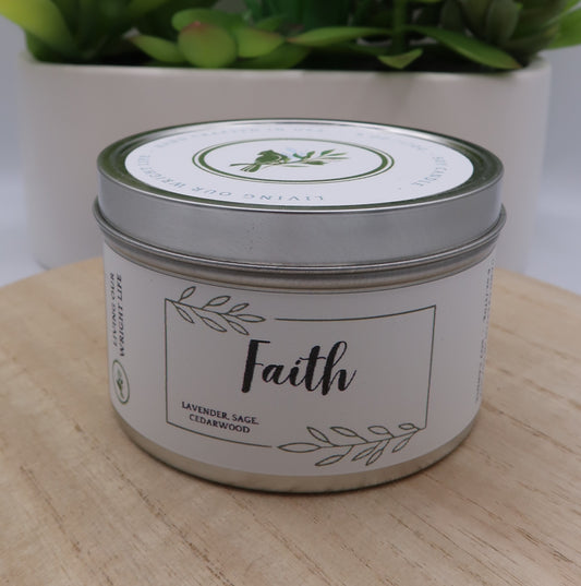 Faith Tin Candle