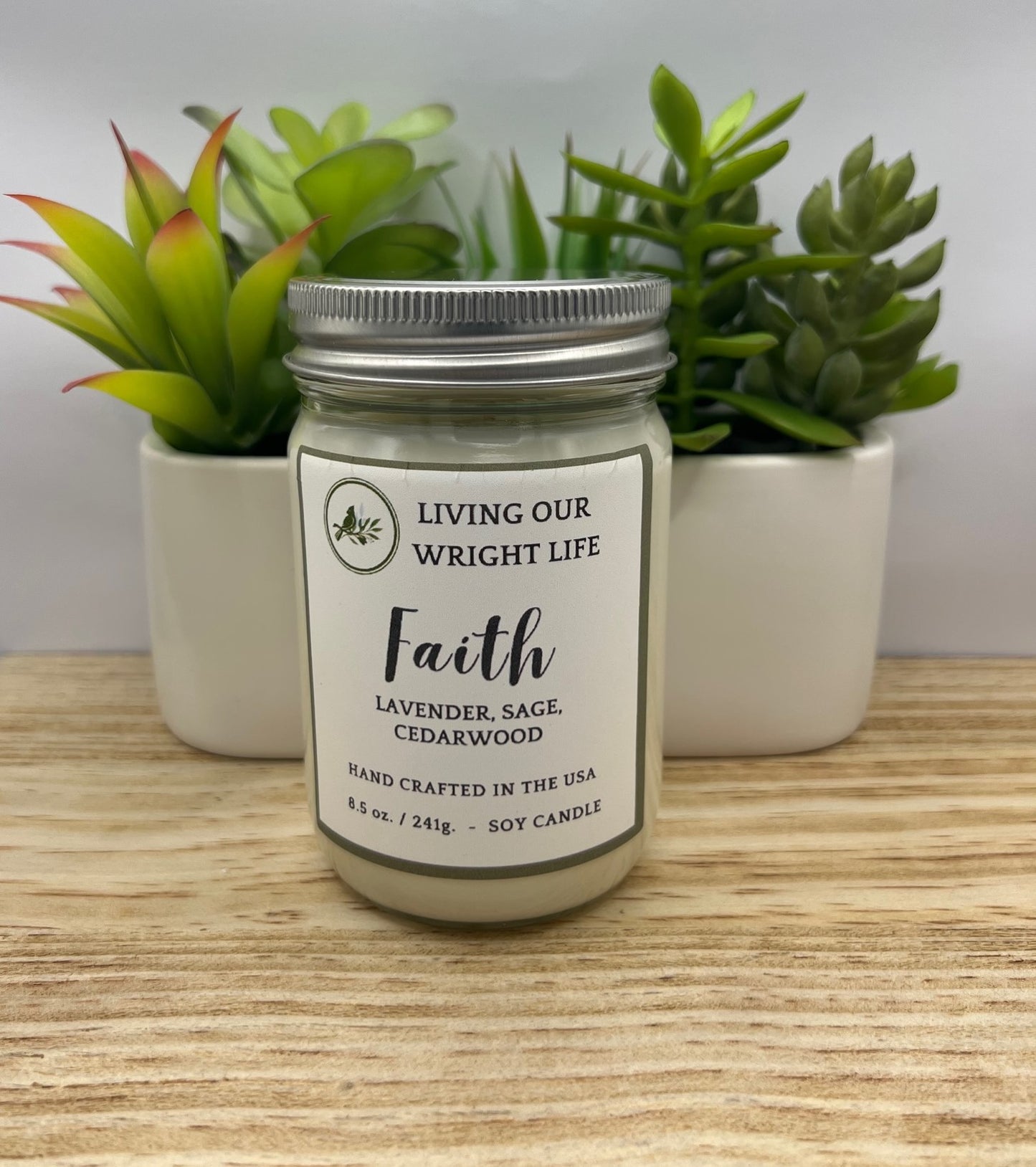 Faith Glass Candle