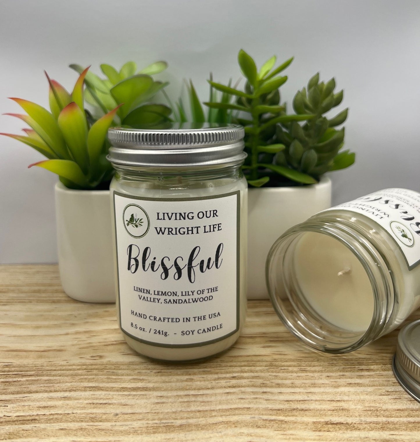 Blissful Glass Candle