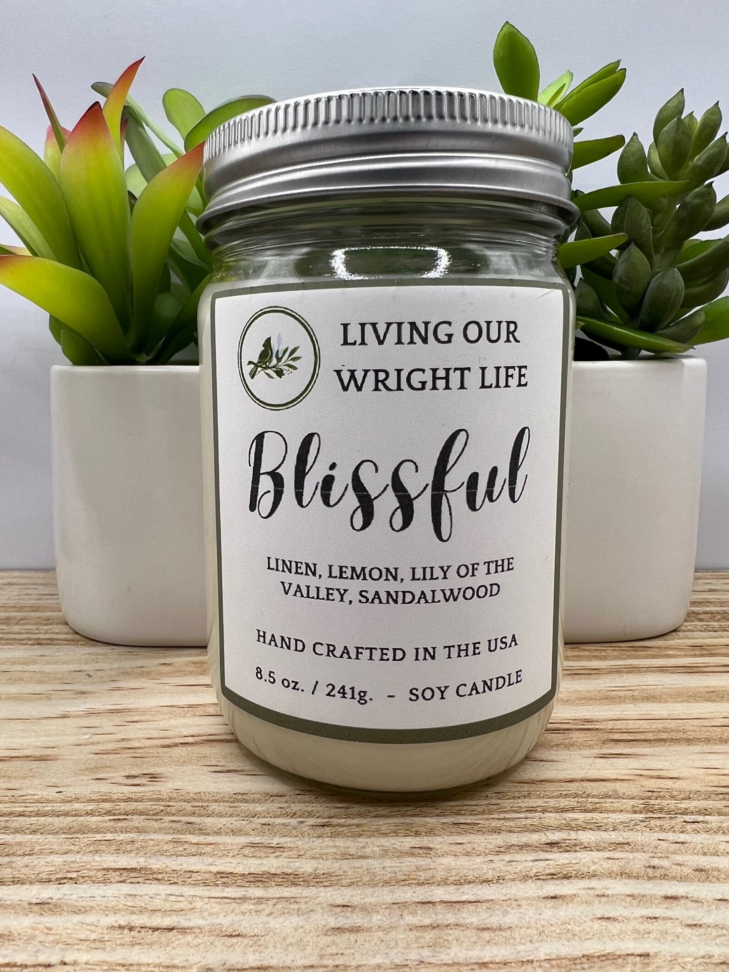 Blissful Glass Candle