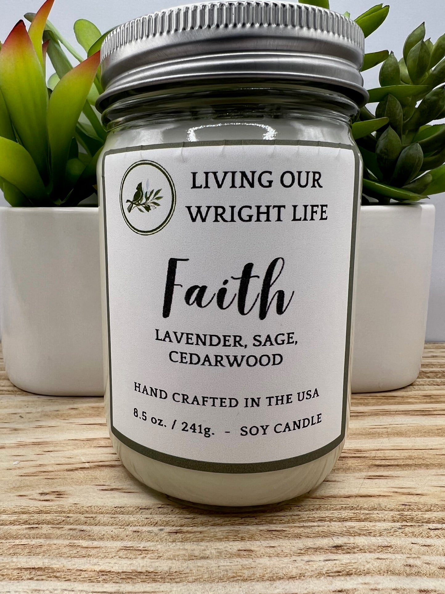 Faith Glass Candle