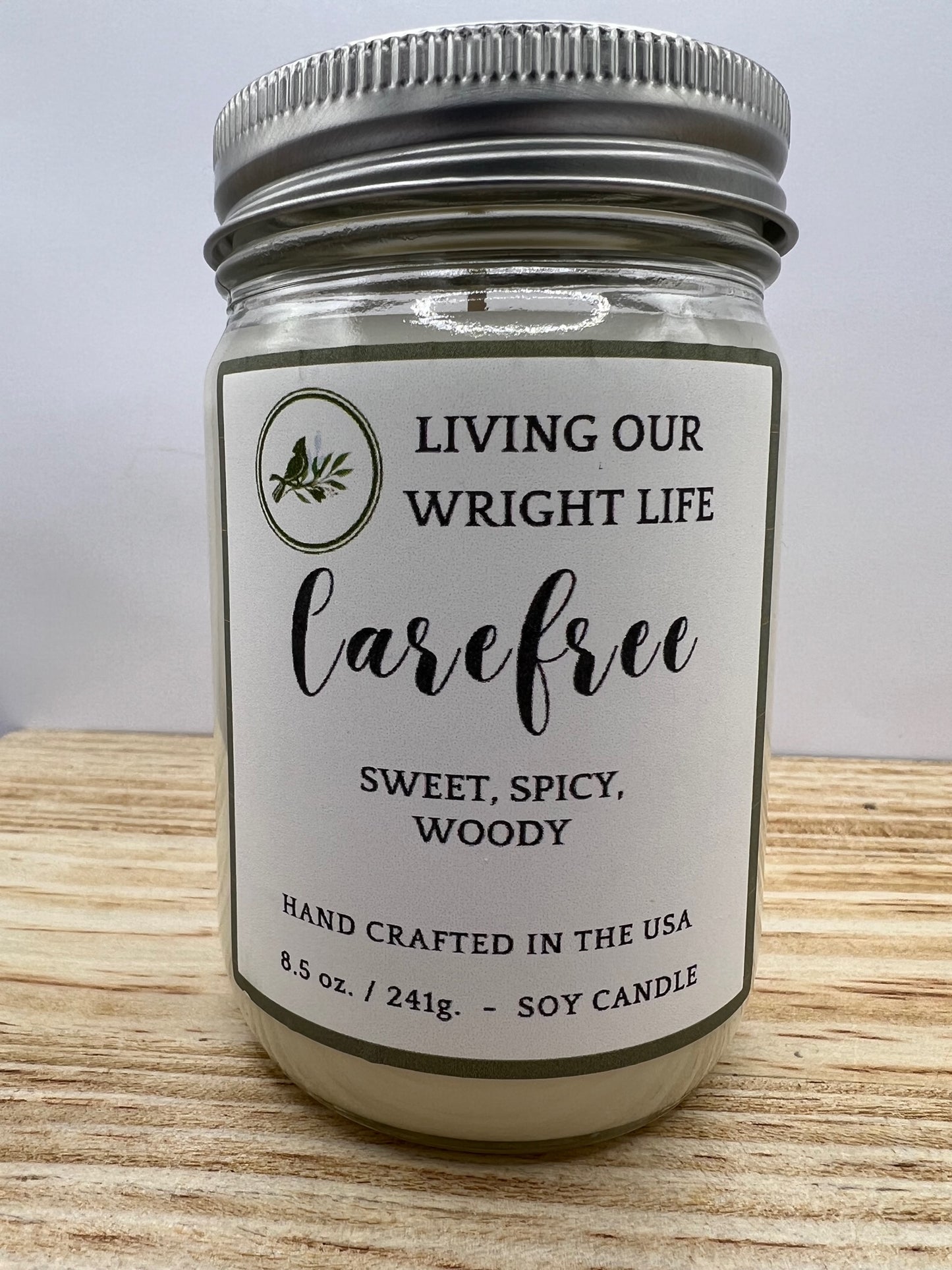 Carefree Glass Candle