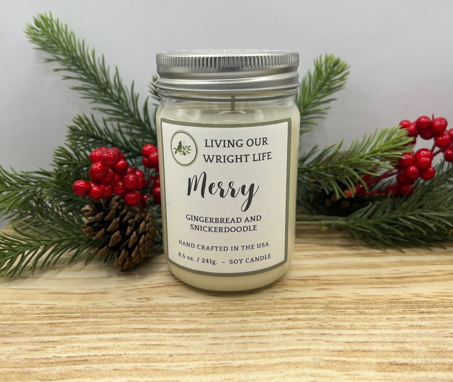 Merry Glass Candle