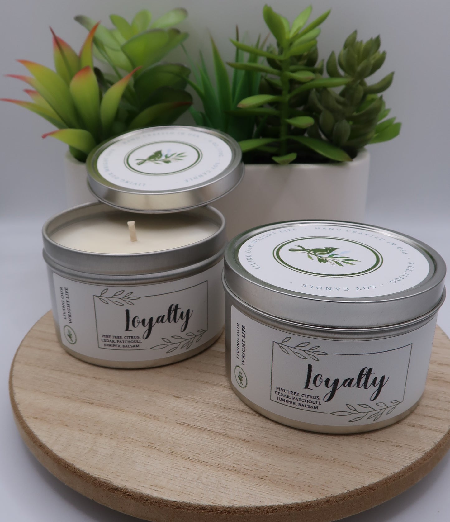 Loyalty Tin Candle