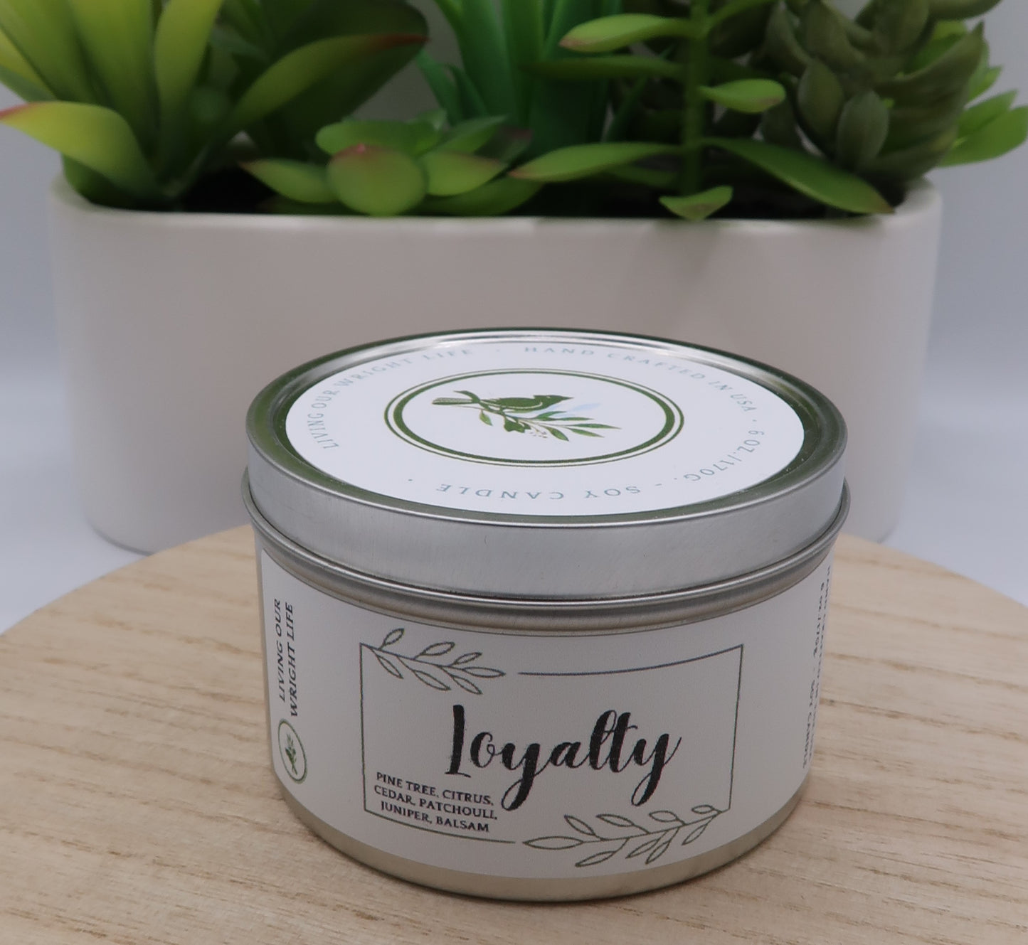 Loyalty Tin Candle